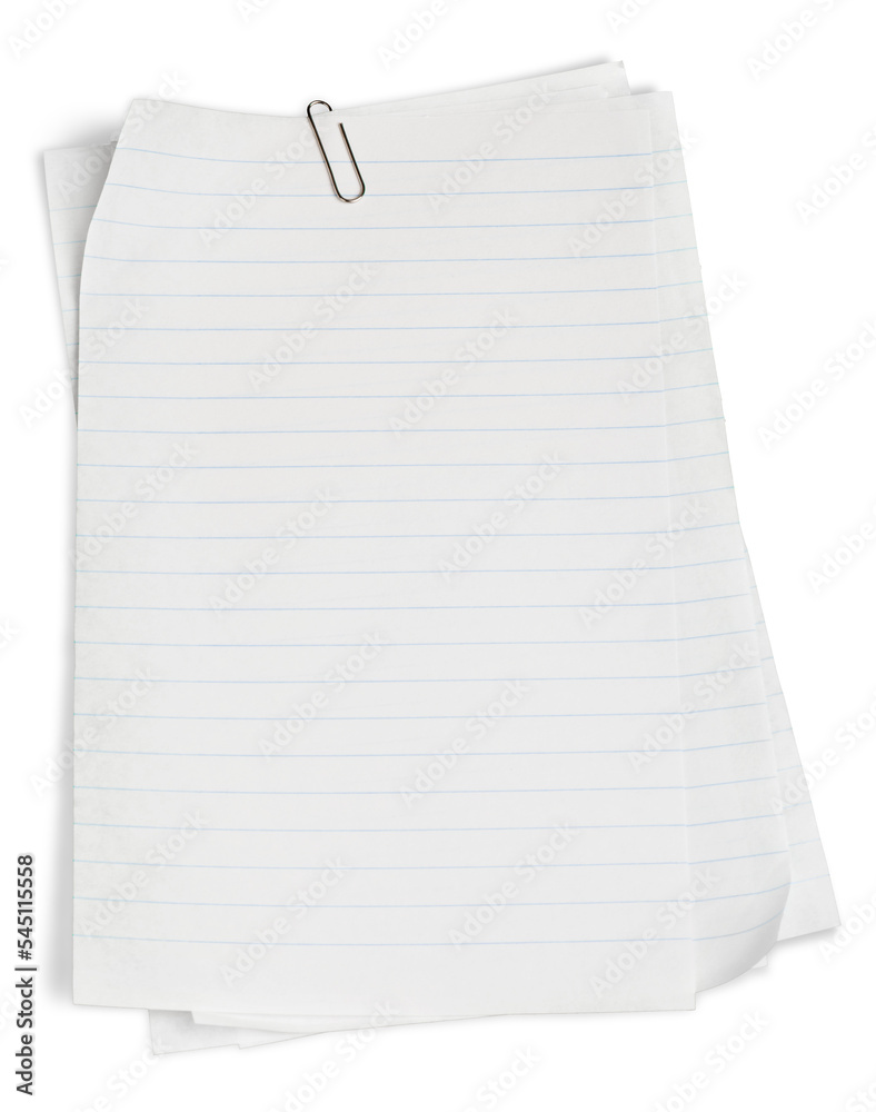 Blank Pages with Paper Clip Blank Pages with Paper Clip