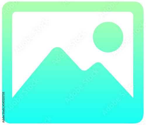 Free Download Picture Icon Green And Cyan For Computer, Web, And Folder - GFXLoad