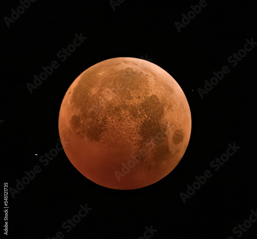 Fototapeta Naklejka Na Ścianę i Meble -  Blood Moon on Nov 8, 2022.