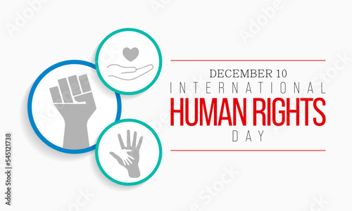 International Human Rights month is observed every year on 10 December, a time for people around the world to join together and stand up for the rights and dignity of all individuals. Vector art