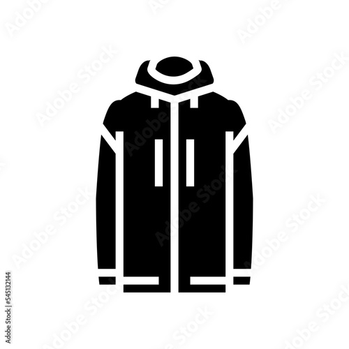 windproof outerwear male glyph icon vector. windproof outerwear male sign. isolated symbol illustration