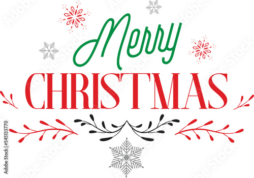 Merry christmas lettering
