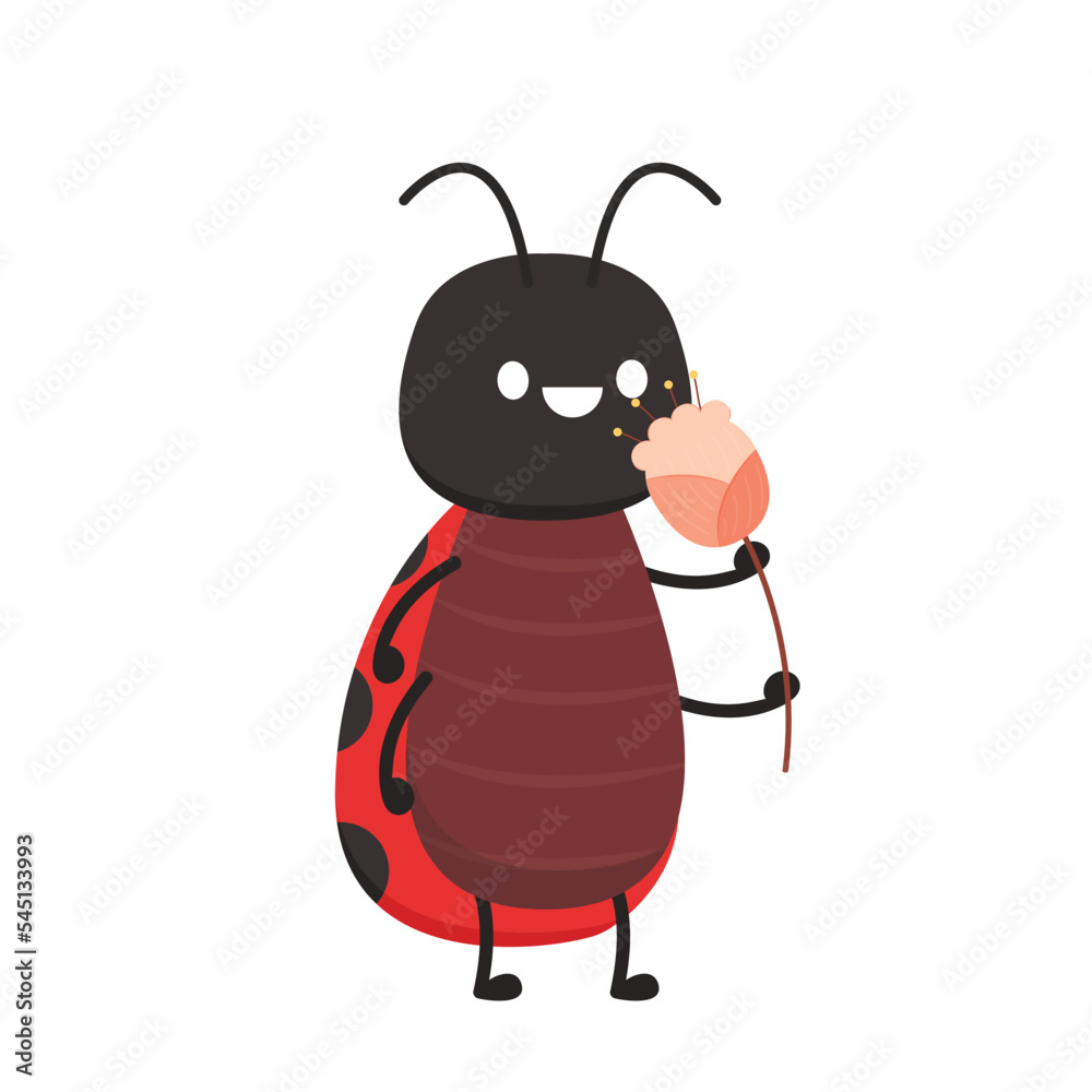 Naklejka premium ladybug vector. ladybug on white background. wallpaper. symbol.