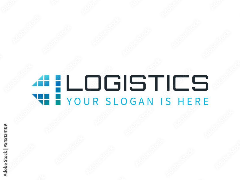 Modern logo design of fast delivery, logistics arrow symbol icon