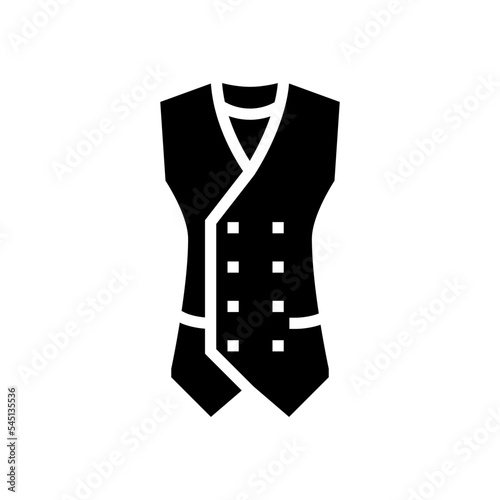 waistcoat outerwear male glyph icon vector. waistcoat outerwear male sign. isolated symbol illustration