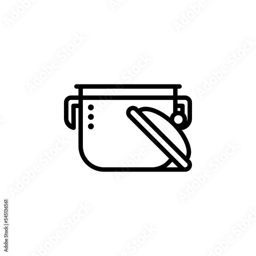 cooking pot vector icon. bakery icon outline style. perfect use for logo, presentation, website, and more. simple modern icon design line style