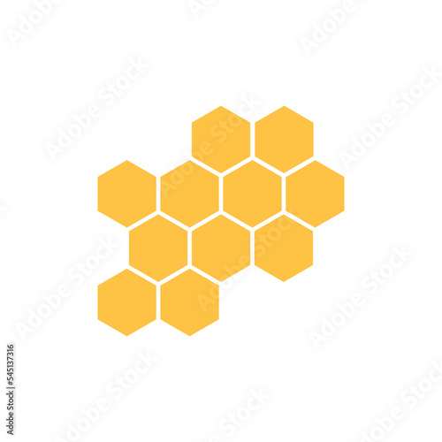 Honeycomb yellow vector simple icon