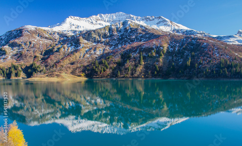 Lac et Barrage de Roselend, Beaufortain, Savoie, France