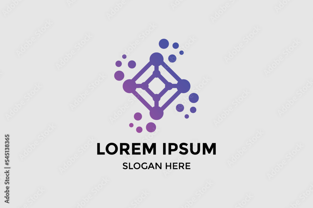 modern style technology design logo modern style technology design logo