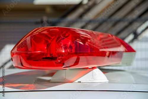 警察イメージ　パトカーの赤色灯 photo