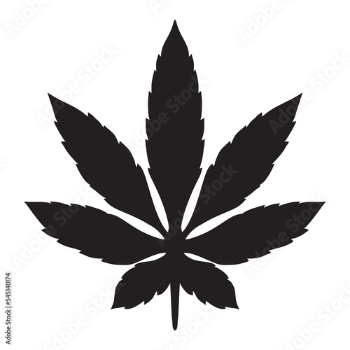 Cannabis Marijuana. Vector illustration. Leaf weed icon sign