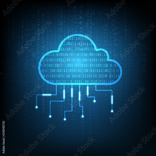 Vector cloud concept. Data network online strage hi tech technology background.