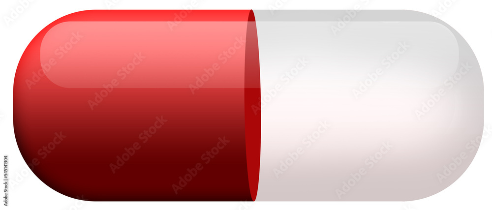Two red and white glossy shining pills illustration isolated white backgrounnd PNG Two red and white glossy shining pills illustration isolated white backgrounnd PNG