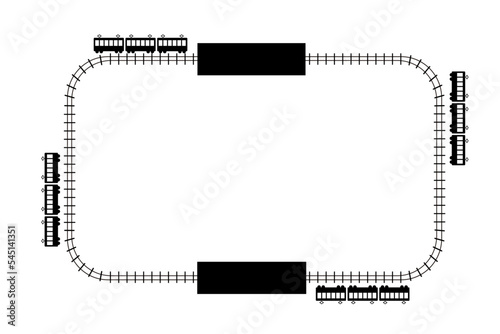 電車の環状線の路線図のコンセプト