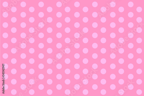ピンク色の水玉模様の背景イラスト。