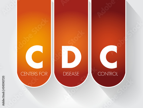 CDC - Centers for Disease Control acronym, text concept for presentations and reports