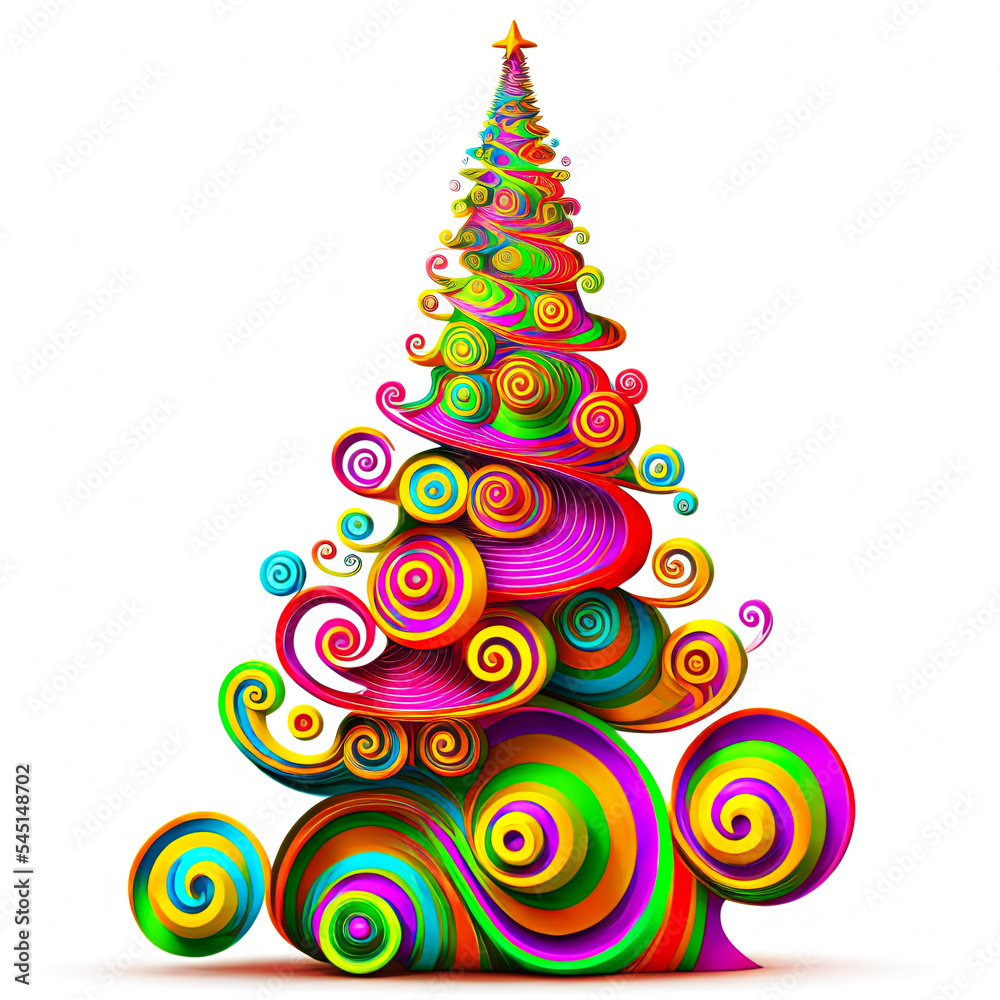 Abstract doodle Christmas tree Abstract doodle Christmas tree