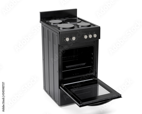 Black Kitchen Stove And Oven