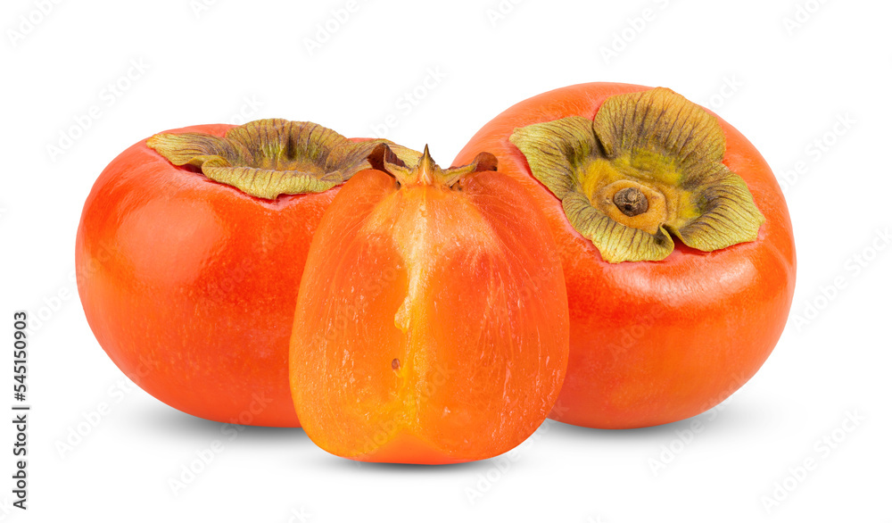 Persimmons isolated on transparent png