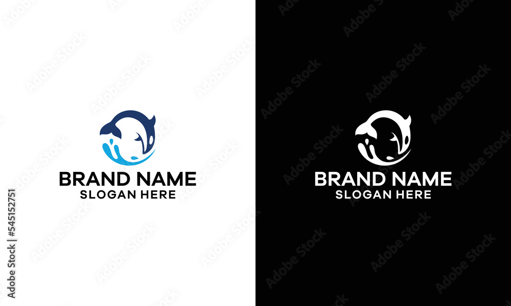 Orca whale logo design image marine animal design illustration icon Orca whale logo design image marine animal design illustration icon