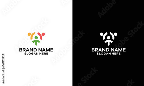 letter T social group logo design inspiration T business group logo design template