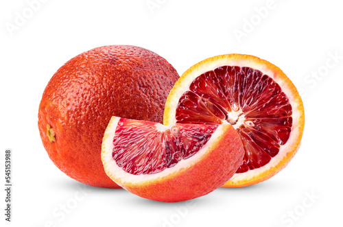 Blood orange isolated on transparent png