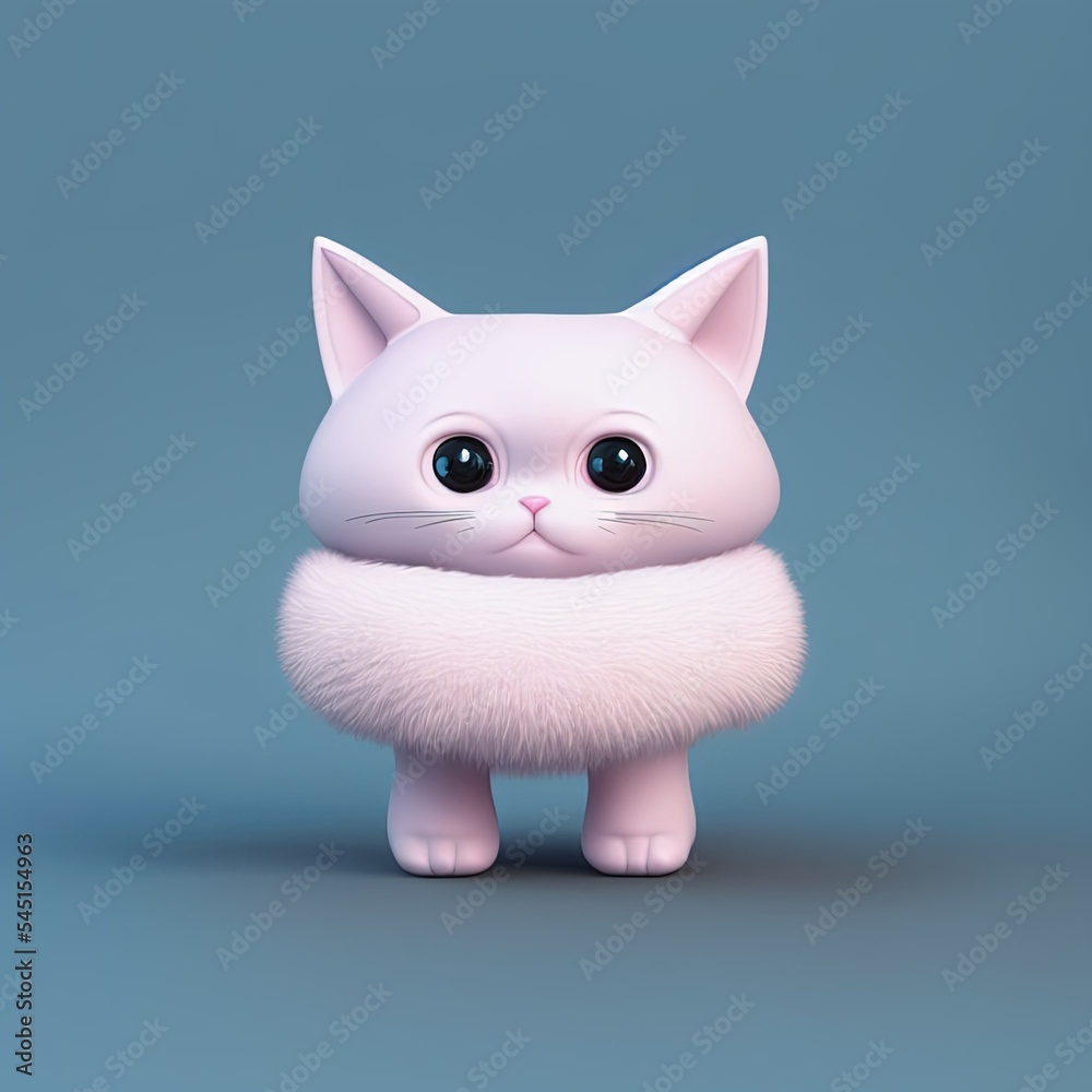 Fototapeta premium little kitten character 