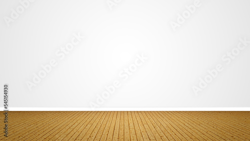 Fototapeta Naklejka Na Ścianę i Meble -  Conceptual vintage or grungy brown background of natural wood or wooden old texture floor as a retro pattern layout on white. A 3d illustration metaphor to time, material, emptiness,  age or rust