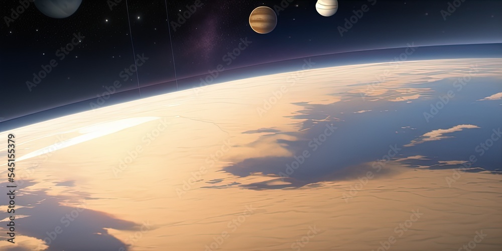 Obraz premium earth and sun