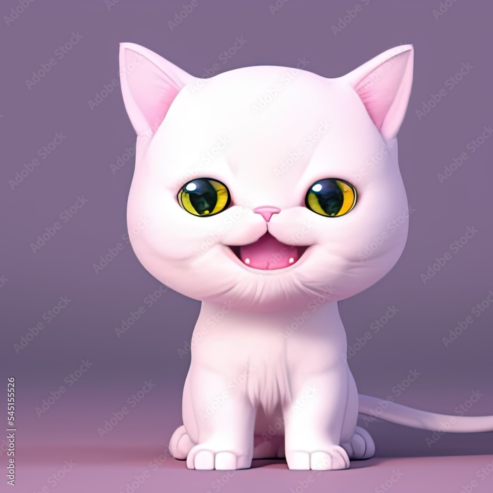 3d rendered cute cat 3d rendered cute cat