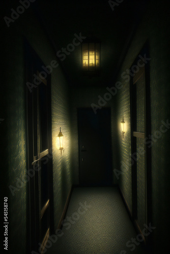 Dark and Scary House Interior