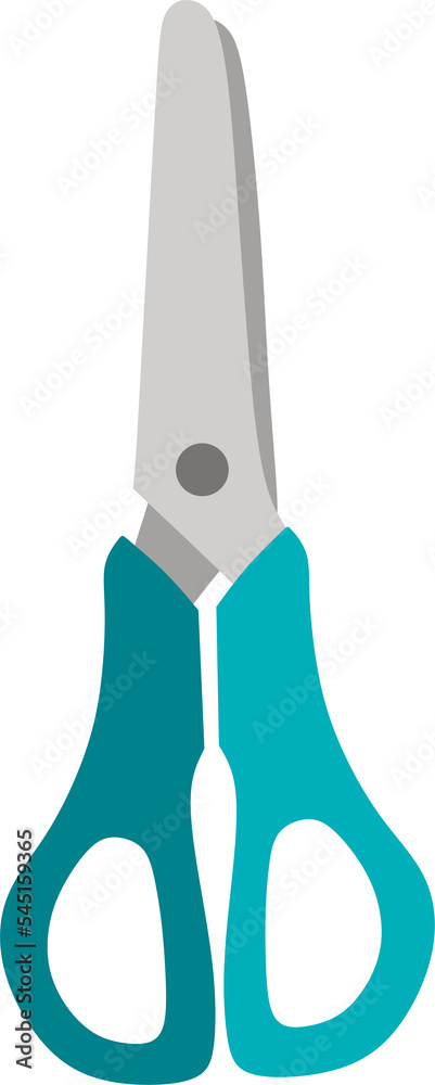 Office scissors. Vector illustration in a flat style. Office scissors. Vector illustration in a flat style.