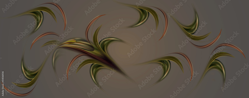 Fototapeta premium Abstract leaves print for fabrics in graphic design