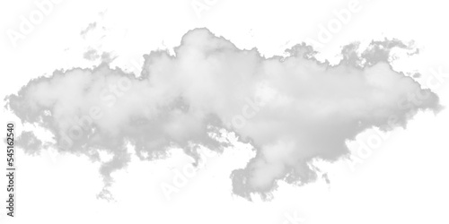 Isolated cutout of a cloud on a transparent background