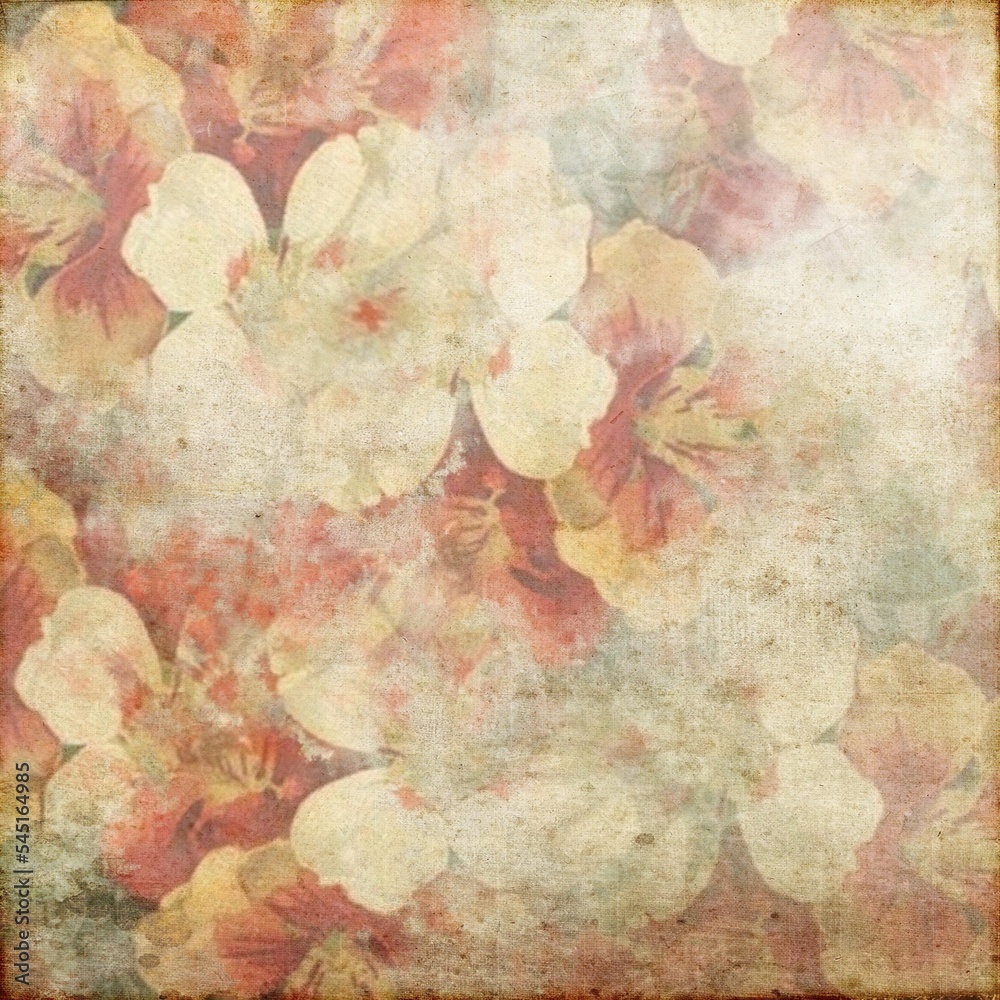 Vintage Autumn Big Flower Background 156