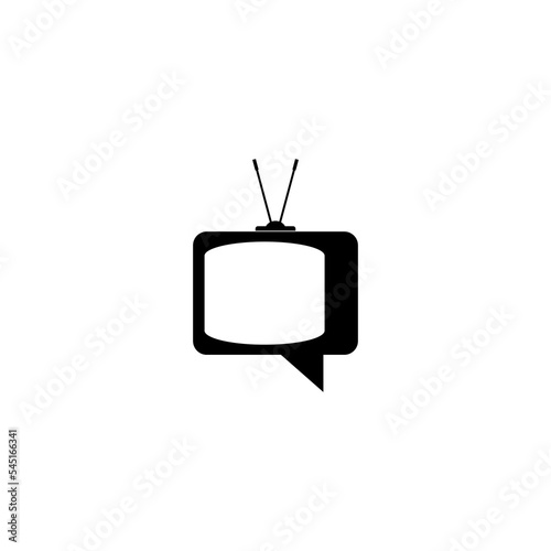 TV chat logo design. TV Logo Template Design isolated on white background