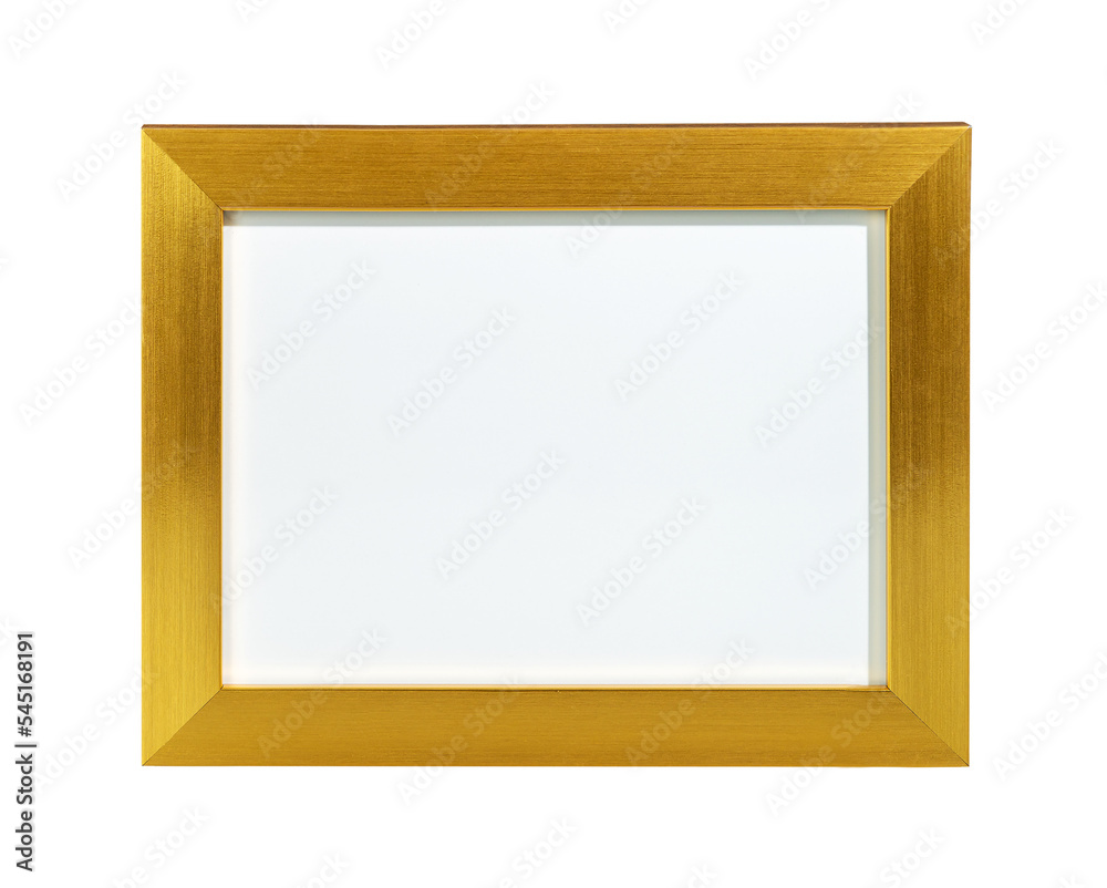 Fototapeta premium Golden frame isolated on white