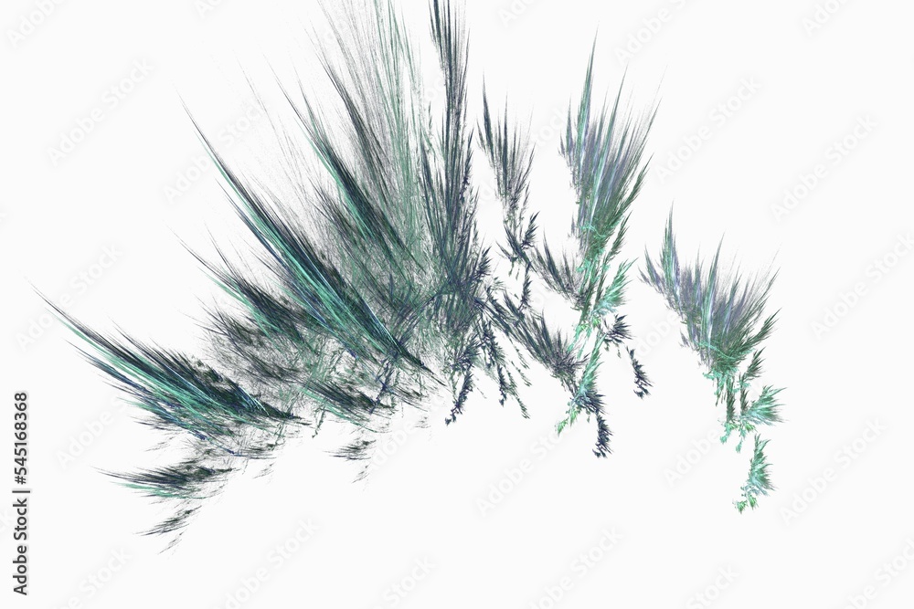 Fototapeta premium grass green white art design graphic illustration fractal colour 
