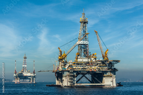 Marine Oil Extraction Platform In Guanabara Bay, Rio De Janeir, Brazil