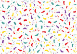 Colorful bright confetti isolated on white background. Festive vector illustration. vector texture for holidays, postcards, posters, websites, carnivals, birthday and children's parties. Cover mock-up