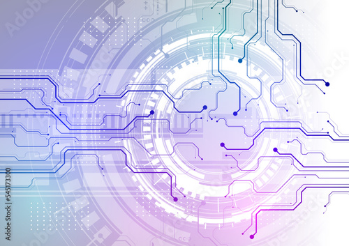 Abstract circuit board concept white background network communication technology
