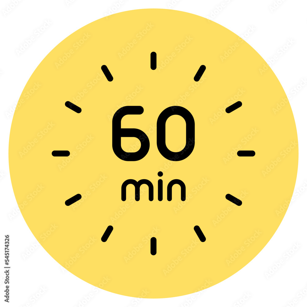 60 minutes,concept of time,timer illustration,vector. 60 minutes,concept of time,timer illustration,vector.