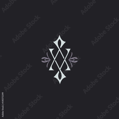 VA or AV Monogram logo design