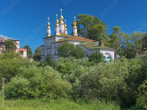 Obraz na płótnie Church of the Holy Myrrhbearers in Veliky Ustyug, Vologda Oblast, Russia. The church was built in 1714-1722 and decorated in the Russian Baroque style. w salonie