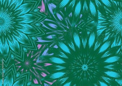 Flowers. Seamless floral background. Tracery handmade nature ethnic fabric backdrop pattern. Textile design texture. Decorative color art. Vector