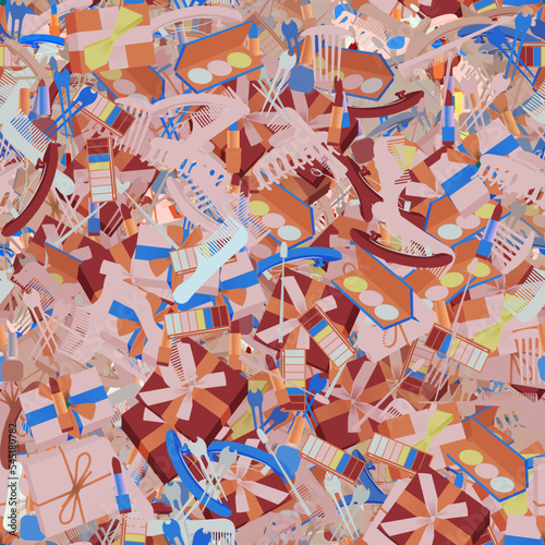 Background pattern abstract seamless design texture. Theme is about tones, box, giftbox, surprise, christmas, offer, maquillage, decoration, merry, wedding, nail polish, wrapped, parlor