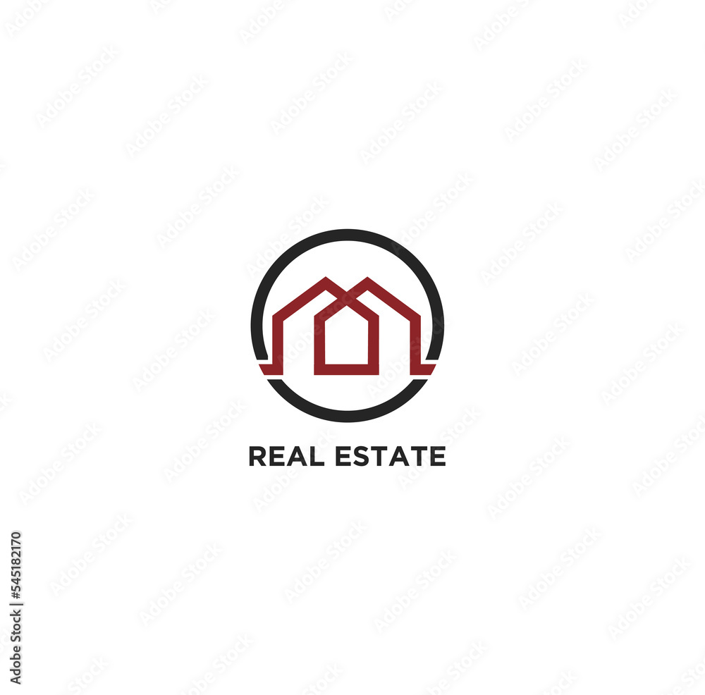 Obraz premium Real Estate Logo. Construction Architecture Building Logo Design Template Element