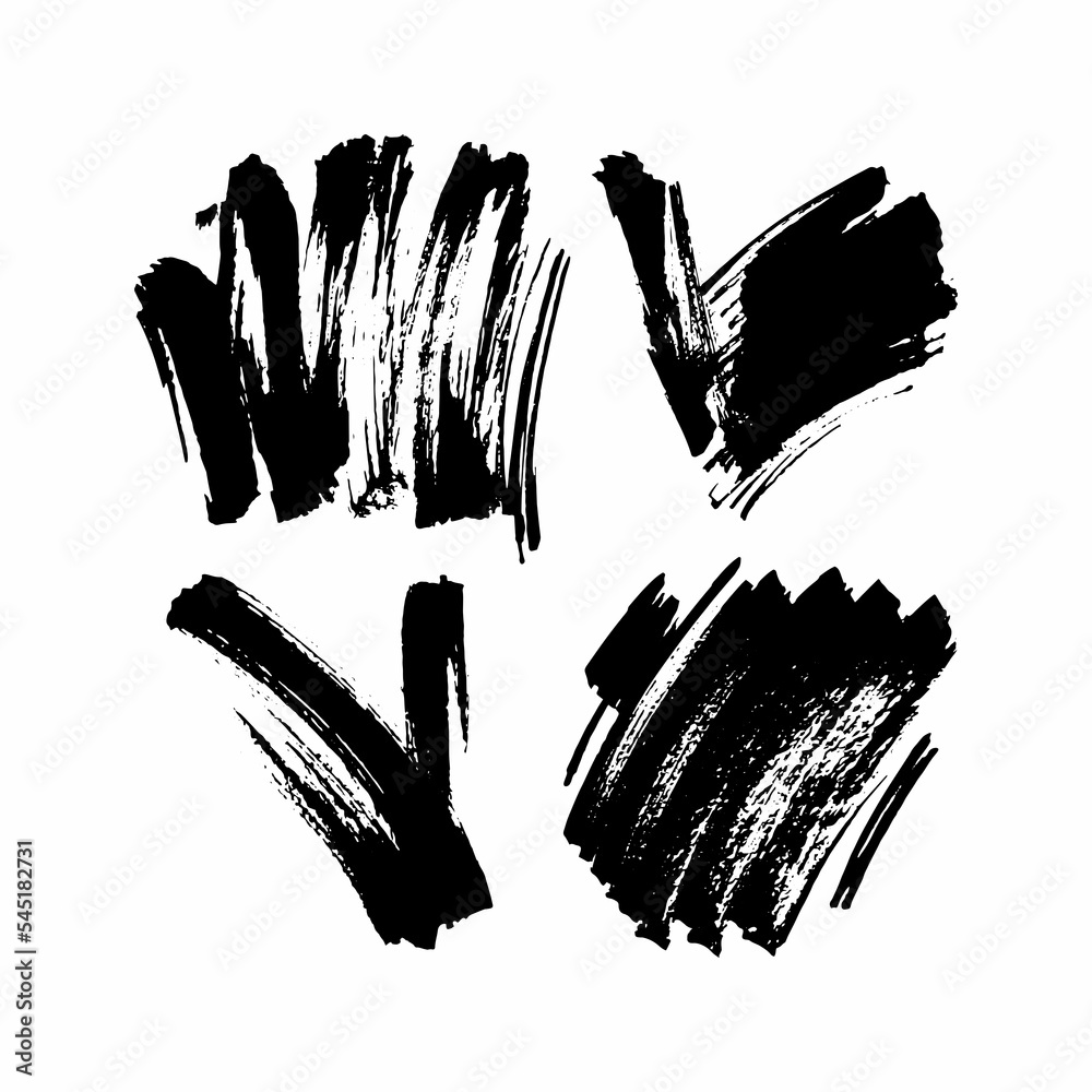 Black ink blot isolated on a white background. Grunge texture. Set. Black ink blot isolated on a white background. Grunge texture. Set.