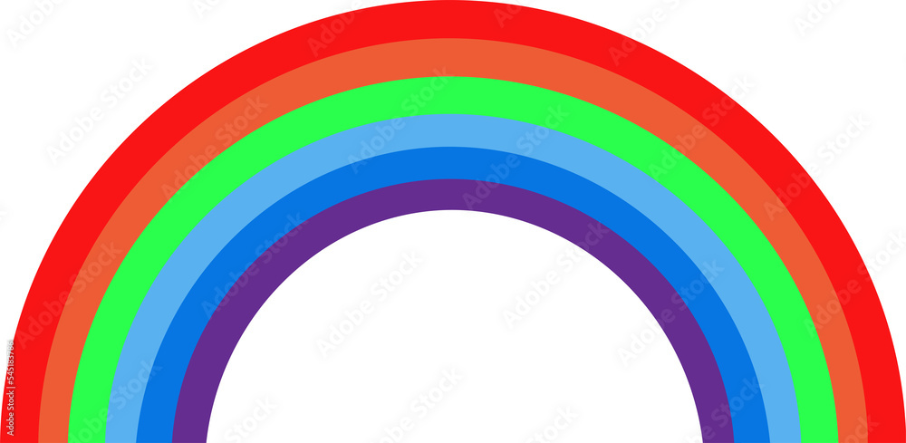 Isolated illustration of colorful rainbow icon, symbol Isolated illustration of colorful rainbow icon, symbol