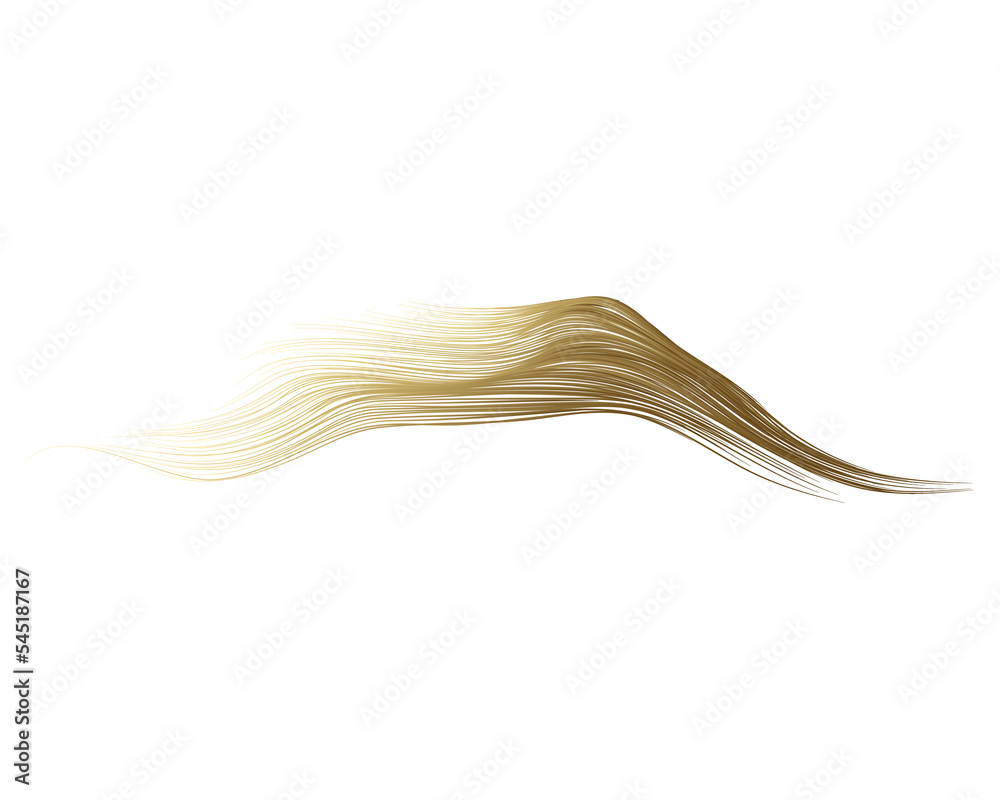 Abstract art gold gradient brush stroke look like a mountain isolated ...